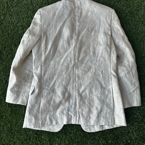 Khaki Linen Blazer - Picture 2 of 2